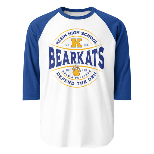 Klein High School Bearkats Unisex 3/4 Sleeve Raglan T-shirt 218