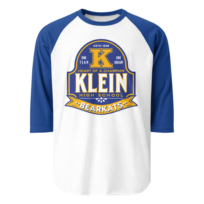 Klein High School Bearkats Unisex 3/4 Sleeve Raglan T-shirt 219