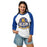 Woman wearing Klein High School Bearkats Unisex 3/4 Sleeve Raglan T-shirt 219