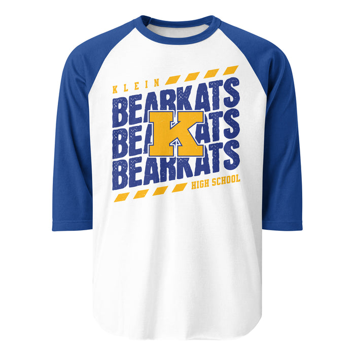 Klein High School Bearkats Unisex 3/4 Sleeve Raglan T-shirt 223