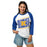 Woman wearing Klein High School Bearkats Unisex 3/4 Sleeve Raglan T-shirt 223