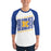 Man wearing Klein High School Bearkats Unisex 3/4 Sleeve Raglan T-shirt 223