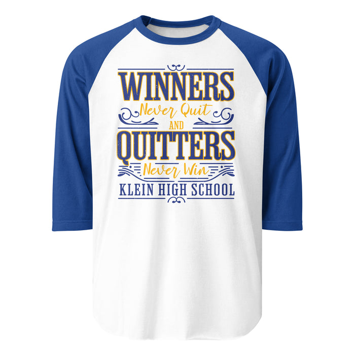 Klein High School Bearkats Unisex 3/4 Sleeve Raglan T-shirt 237