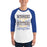 Man wearing Klein High School Bearkats Unisex 3/4 Sleeve Raglan T-shirt 237