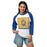 Woman wearing Klein High School Bearkats Unisex 3/4 Sleeve Raglan T-shirt 235