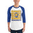 Man wearing Klein High School Bearkats Unisex 3/4 Sleeve Raglan T-shirt 235