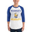 Man wearing Klein High School Bearkats Unisex 3/4 Sleeve Raglan T-shirt 233