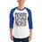 Man wearing Klein High School Bearkats Unisex 3/4 Sleeve Raglan T-shirt 236