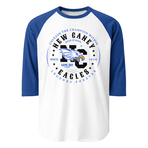 New Caney High School Eagles Unisex 3/4 sleeve Raglan T-shirt 214