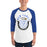 Man wearing New Caney High School Eagles Unisex 3/4 sleeve Raglan T-shirt 229