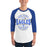 Man wearing New Caney High School Eagles Unisex 3/4 sleeve Raglan T-shirt 218