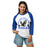 Woman wearing New Caney High School Eagles Unisex 3/4 sleeve Raglan T-shirt 208