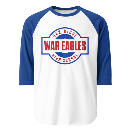 Oak Ridge High School War Eagles Unisex 3/4 sleeve Raglan T-shirt 011 royal