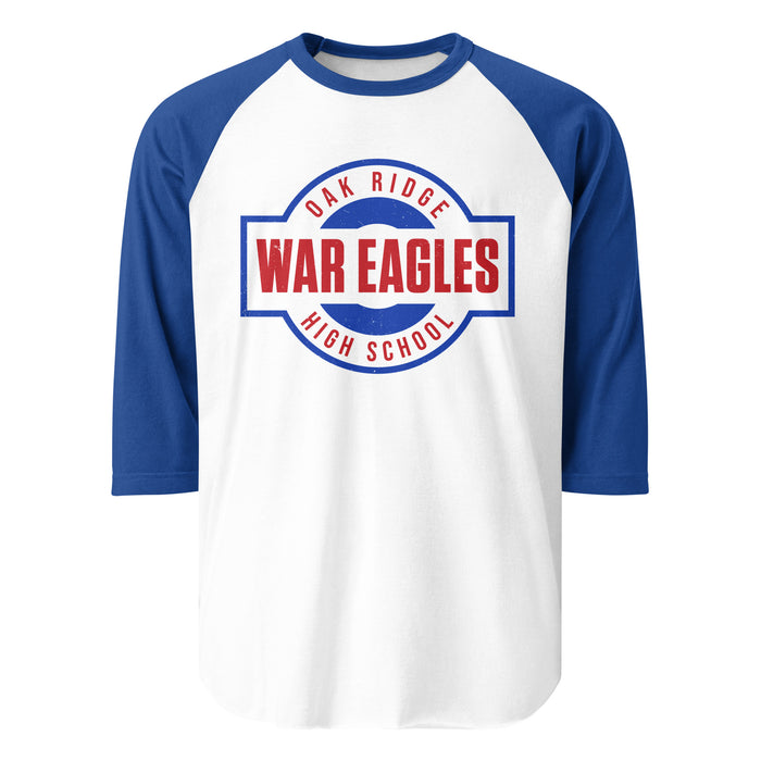 Oak Ridge High School War Eagles Unisex 3/4 sleeve Raglan T-shirt 011 royal