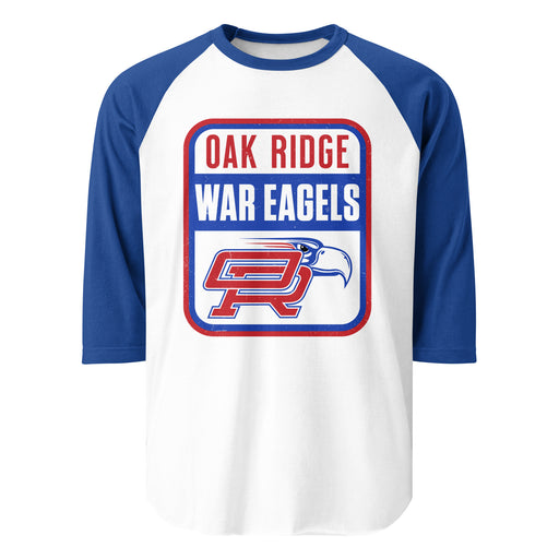 Oak Ridge High School War Eagles Unisex 3/4 sleeve Raglan T-shirt 001 - Royal