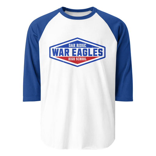 Oak Ridge High School War Eagles Unisex 3/4 sleeve Raglan T-shirt 009 Royal Sleeves
