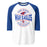 Oak Ridge High School War Eagles Unisex 3/4 sleeve Raglan T-shirt 218 royal
