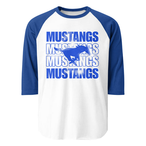 Taylor High School Mustangs Unisex 3/4 sleeve Raglan T-shirt 233