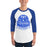 Man wearing Taylor High School Mustangs Unisex 3/4 sleeve Raglan T-shirt 219
