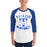Man wearing Taylor High School Mustangs Unisex 3/4 sleeve Raglan T-shirt 228