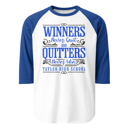 Taylor High School Mustangs Unisex 3/4 sleeve Raglan T-shirt 237