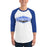 Man wearing Taylor High School Mustangs Unisex 3/4 sleeve Raglan T-shirt 009