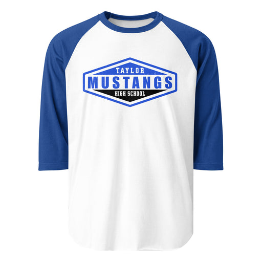 Taylor High School Mustangs Unisex 3/4 sleeve Raglan T-shirt 009