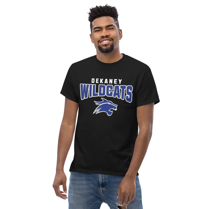Man wearing Dekaney High School Wildcats Black Classic Unisex T-shirt 234