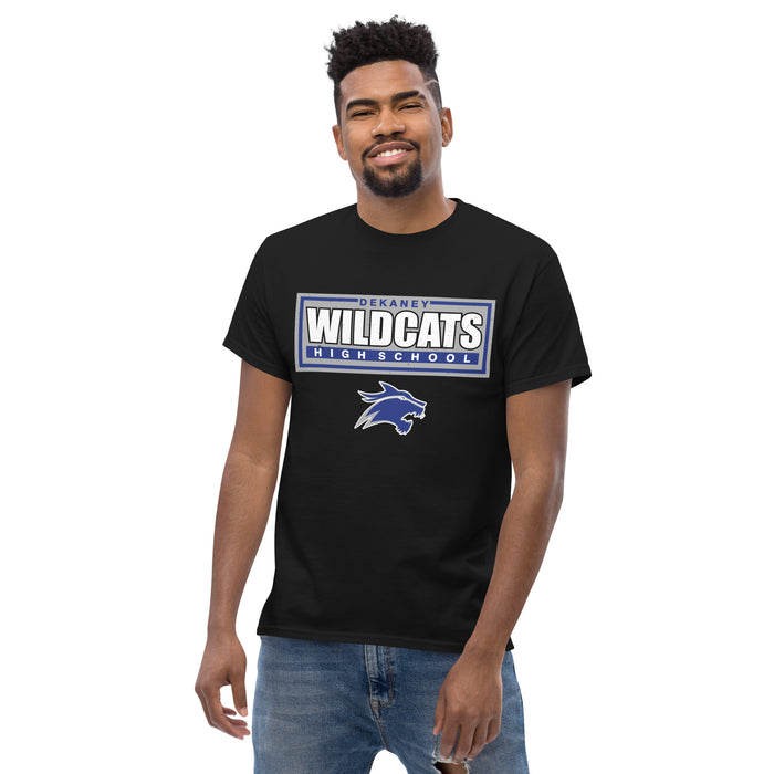 Man wearing Dekaney High School Wildcats Black Classic Unisex T-shirt 049