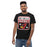 Man wearing Del Valle High School Cardinals Black Classic Unisex T-shirt 001