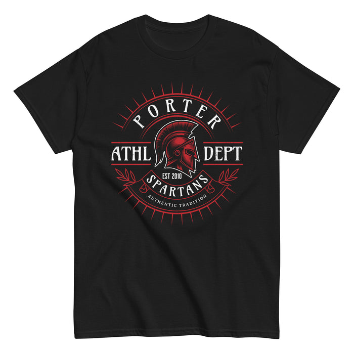 Porter High School Spartans Black Classic Unisex T-shirt 201