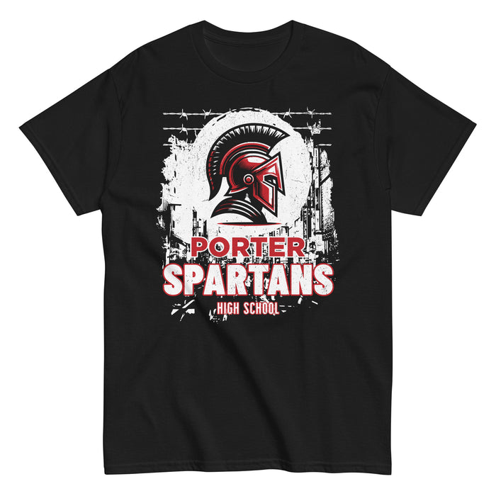 Porter High School Spartans Black Classic Unisex T-shirt 202