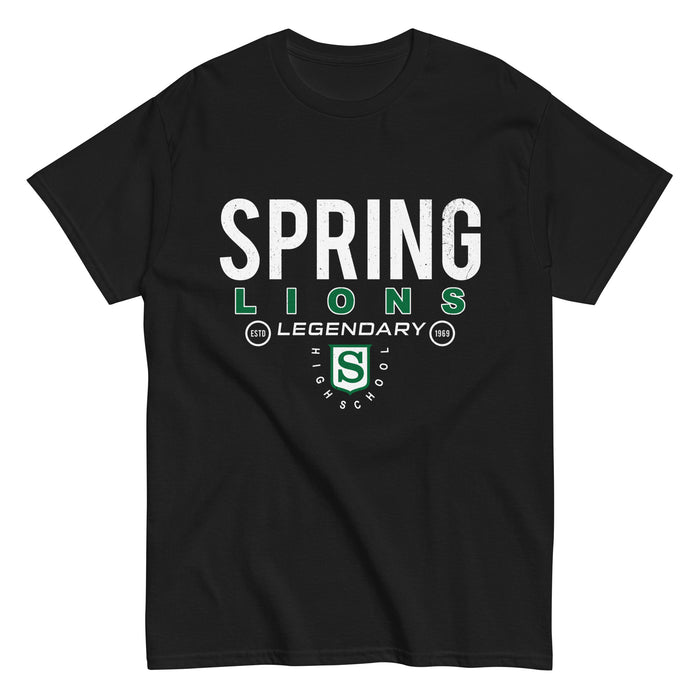 Spring High School Lions Black Classic Unisex T-shirt 003