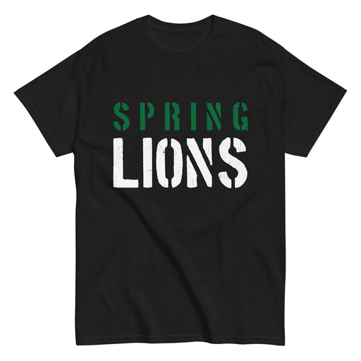 Spring High School Lions Black Classic Unisex T-shirt 017