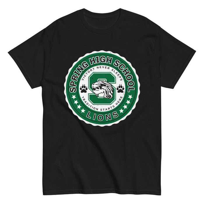 Spring High School Lions Black Classic Unisex T-shirt 216