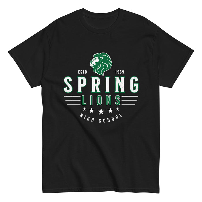 Spring High School Lions Black Classic Unisex T-shirt 217