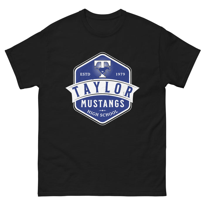 Taylor High School Mustangs Black Classic Unisex T-shirt 209