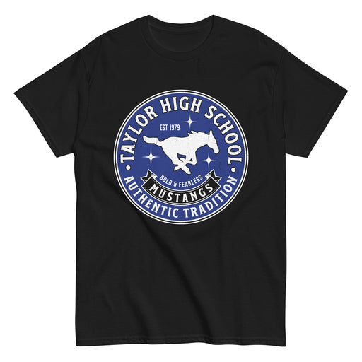 Taylor High School Mustangs Black Classic Unisex T-shirt 215