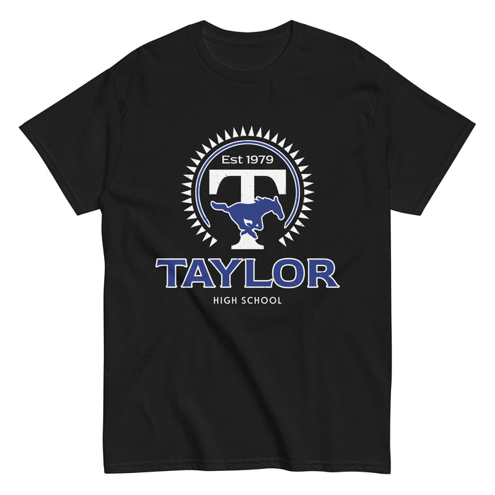 Taylor High School Mustangs Black Classic Unisex T-shirt 226