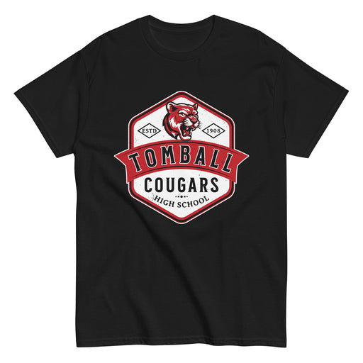 Tomball High School Cougars Black Classic Unisex T-shirt 209