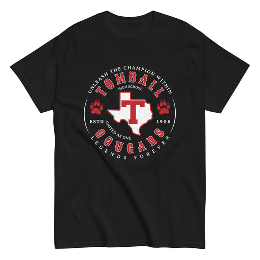 Tomball High School Cougars Black Classic Unisex T-shirt 214