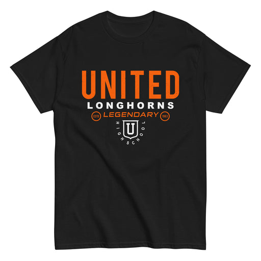 United High School Longhorns Black Classic Unisex T-shirt 003