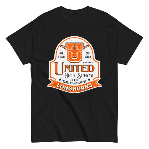 United High School Longhorns Black Classic Unisex T-shirt 219