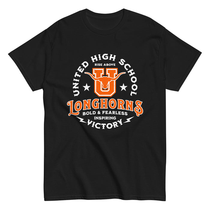 United High School Longhorns Black Classic Unisex T-shirt 206