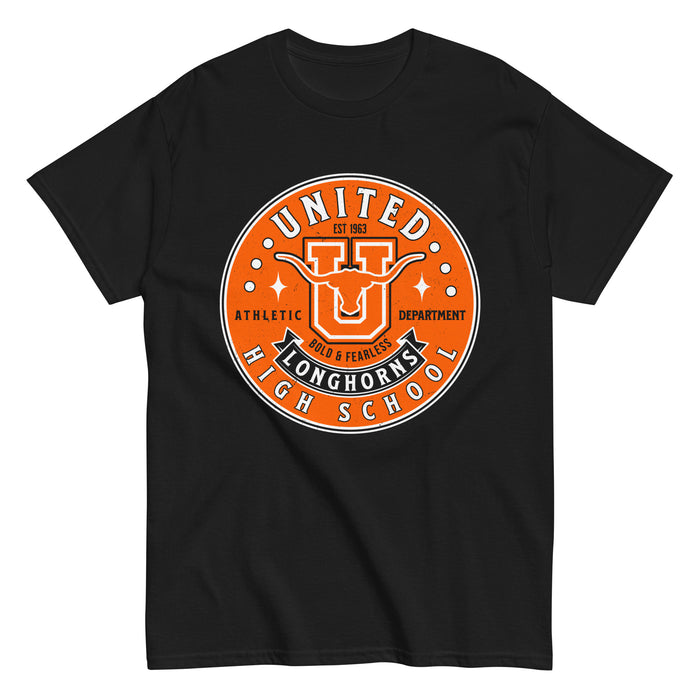 United High School Longhorns Black Classic Unisex T-shirt 215