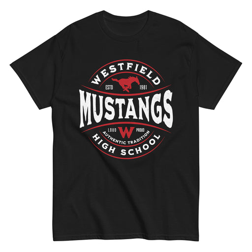 Westfield High School Mustangs Black Classic Unisex T-shirt 218