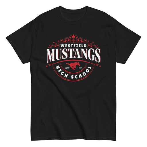 Westfield High School Mustangs Black Classic Unisex T-shirt 211