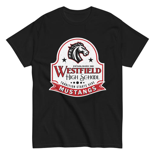 Westfield High School Mustangs Black Classic Unisex T-shirt 219