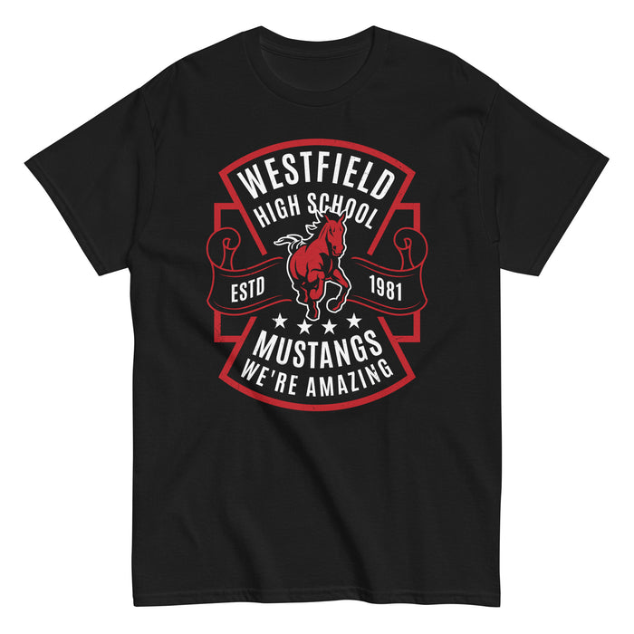 Westfield High School Mustangs Black Classic Unisex T-shirt 207