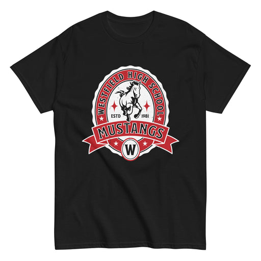 Westfield High School Mustangs Black Classic Unisex T-shirt 212